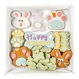 Wufers Hoppy Easter Dog Cookie Box | Easter and Spring | Handmade and Locally Sourced in North America | 9+ Cookies