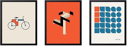 Miniatura 73 de Poster Master Juego de 3 pósteres Bauhaus - Imprimir geométrico - Arte de puntos de colores - Arte de formas geométricas - Regalo para hombres y