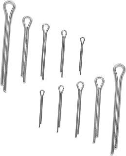 Artibetter 230pcs Cotter Pin Power Equipment Cotter Pin Spring Fastener Assortment Kit Pin Fasteners Lock Stainless Steel Fastener Pin Metal Split Cotter Metal Hitch Pin Silver Securing Clip