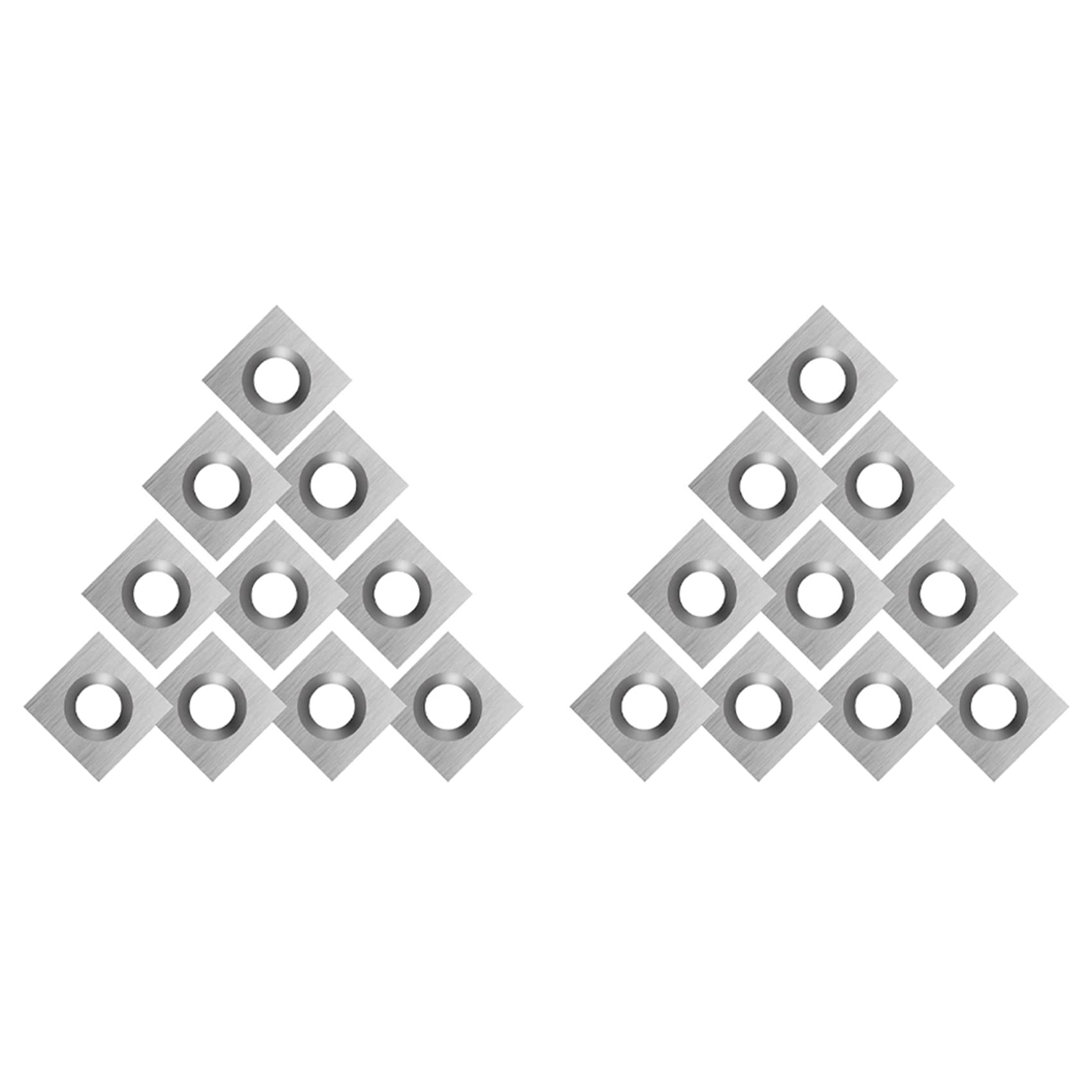Jnchdghwa Silver 20Pcs Wood Carbide Inserts Cutters For Wood Lathe Turning Tool 11X11x2.0mm-30° Match Woodturning Tool Set