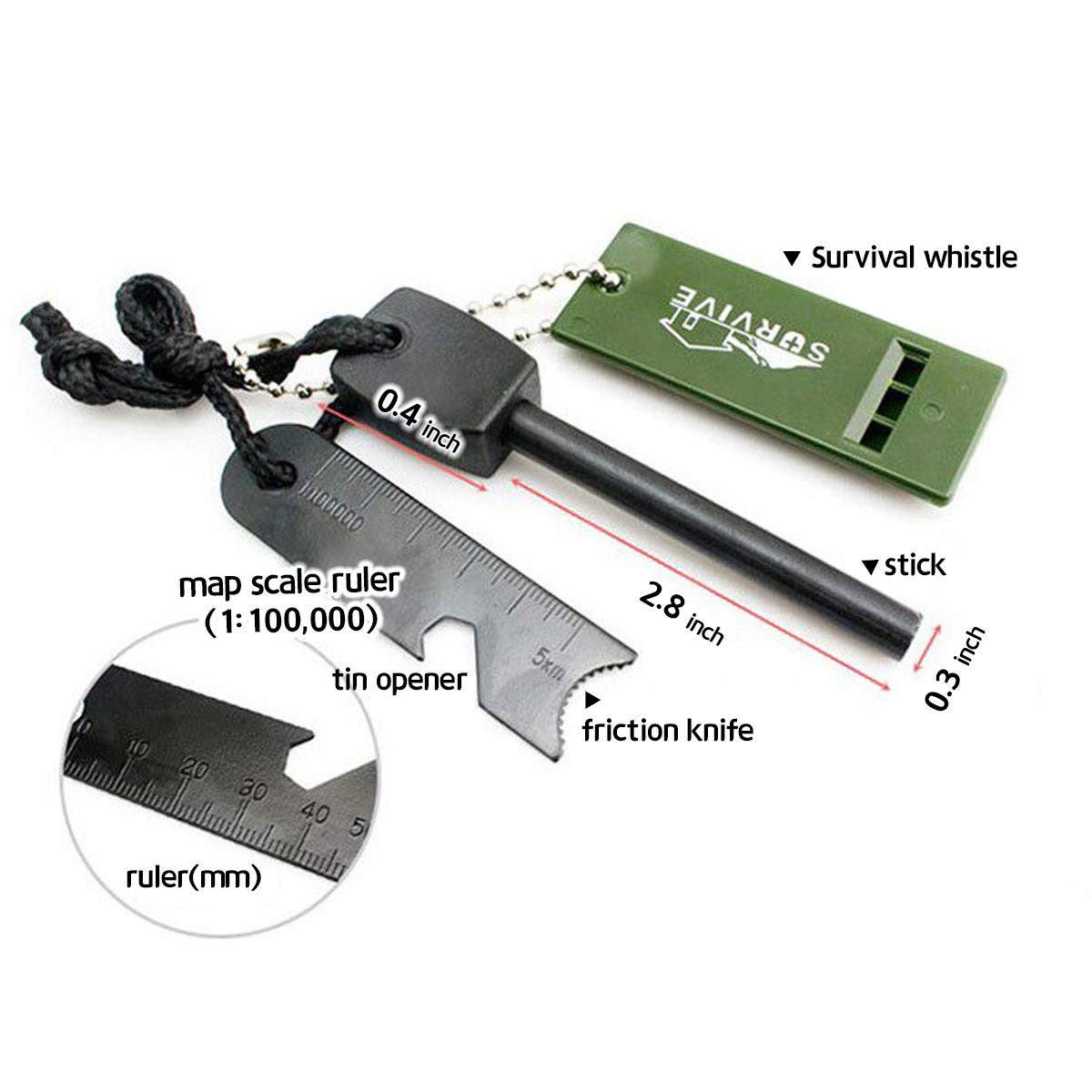 Kit Survie Feu Kit Survie Flintronic - Allume-Feu Magnésium, Sifflet Kit Survie Feu Kit Survie Flintronic - Allume-Feu Magnésium, Sifflet