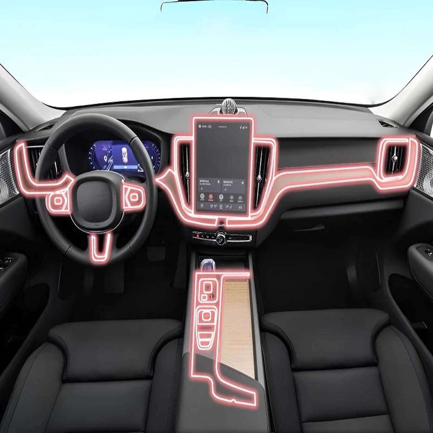 Dashboard Multimedia Navigation Transparent Protection for Volvo XC60 Energy 2026 Film Anti-Scratch
