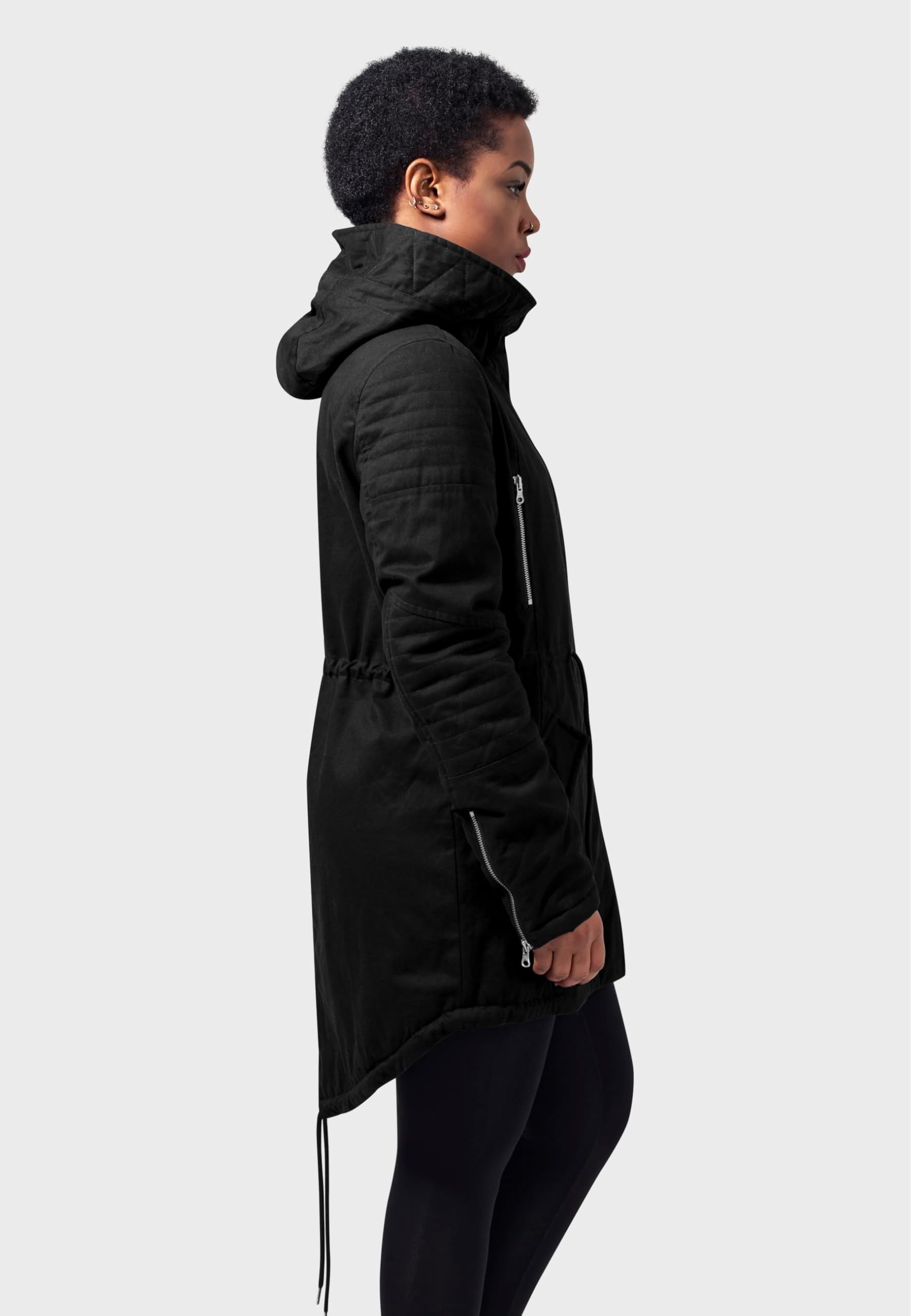 Urban Classics Damska kurtka Sherpa Lined Cotton Parka, czarny, XL