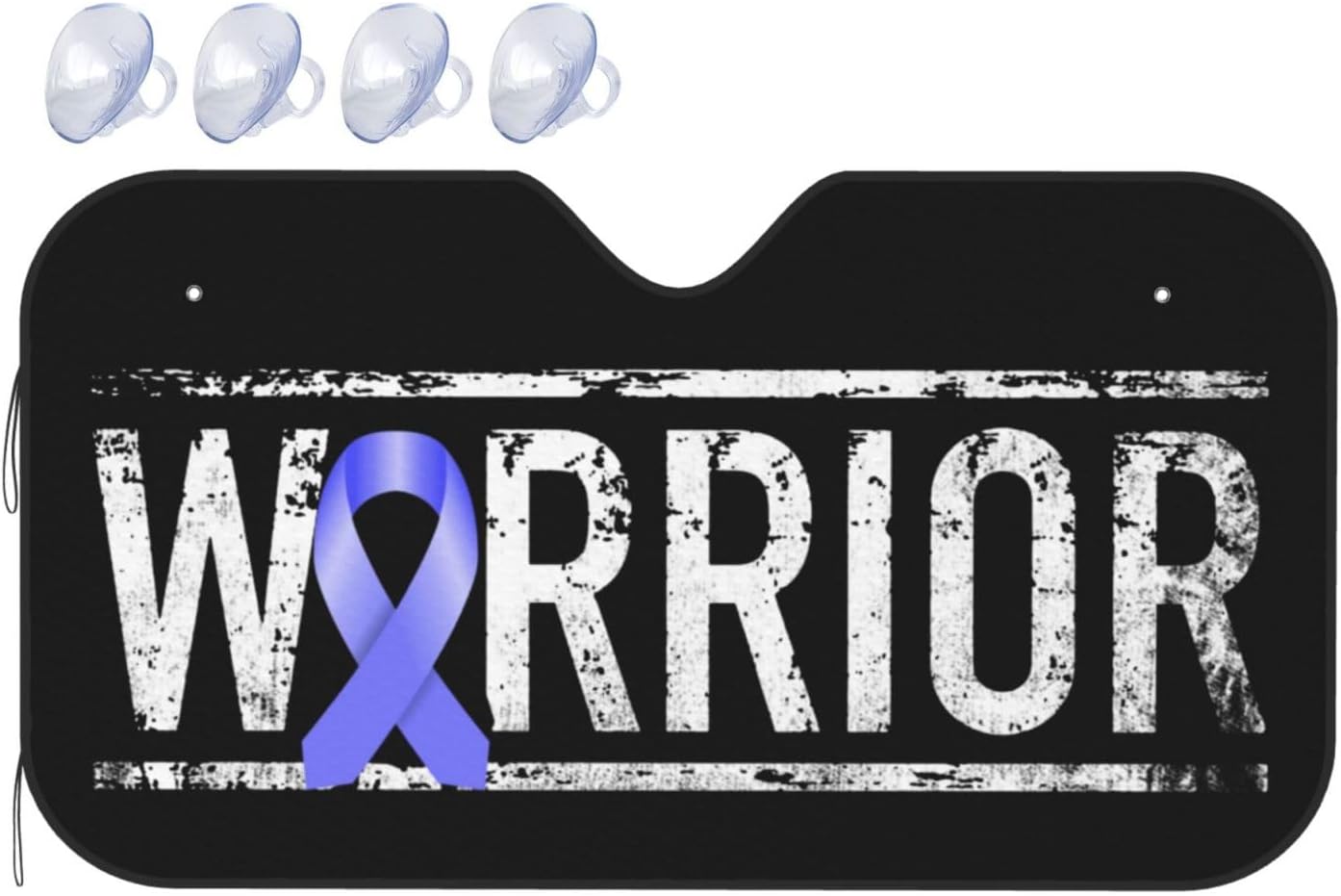 Stomach Cancer Warrior Aweareness Ribbon Foldable Car Windshield Sunshade Blocks Heat and Sun Glare Uv Rays