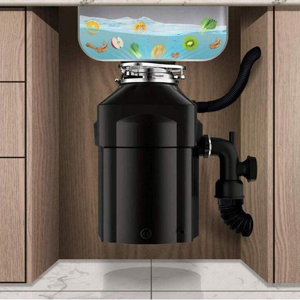 Triturador de Basura para el hogar, recogedor de Alimentos, con Cable de alimentación, Apto para Cocina, Acero Inoxidable, silencioso y antivibración, Saludable y ecológico.