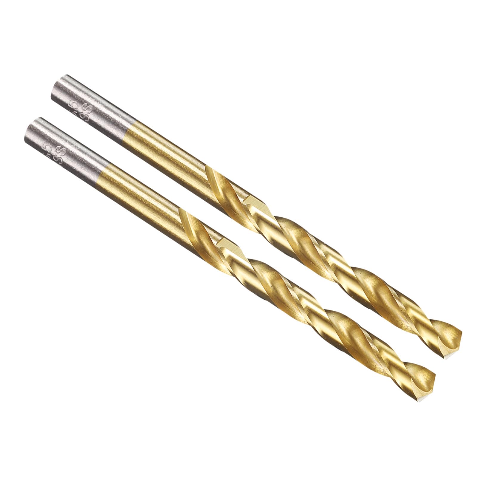 PATIKIL 7.5mm Drill Bit, Jobber Straight Shank M2 High-Speed Steel 135° Titanium Nitride TiN Coated for Stainless Steel Hard Metal - 2 Pack — image 1