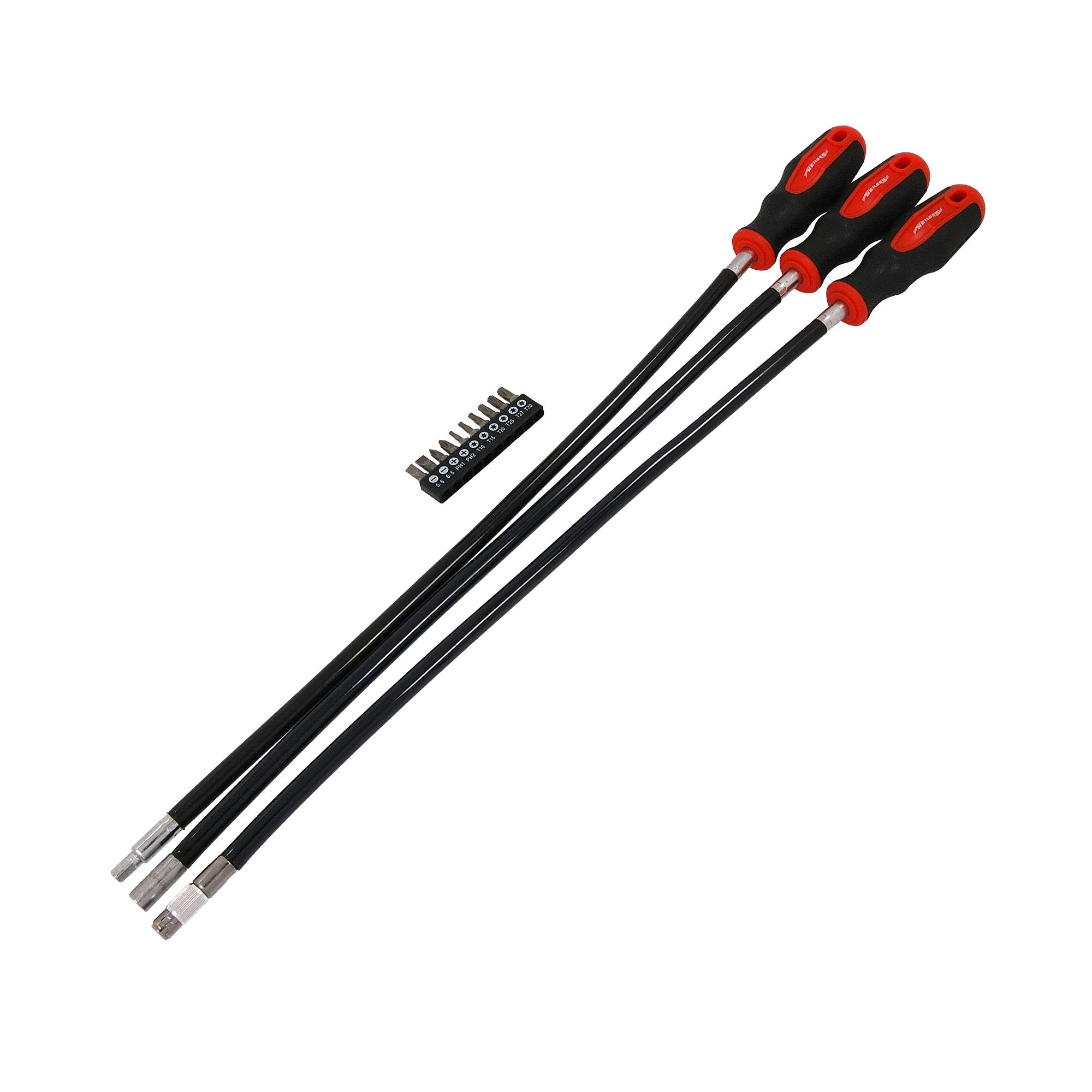 B&Q - 3 Piece Flexible Screwdriver Set 1/4 Inch Drive Long ( Ct1517)