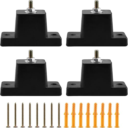 Soporte de montaje de aislamiento de vibración de goma, paquete de 4 soportes de montaje de aire acondicionado, mini almohadillas de absorción de