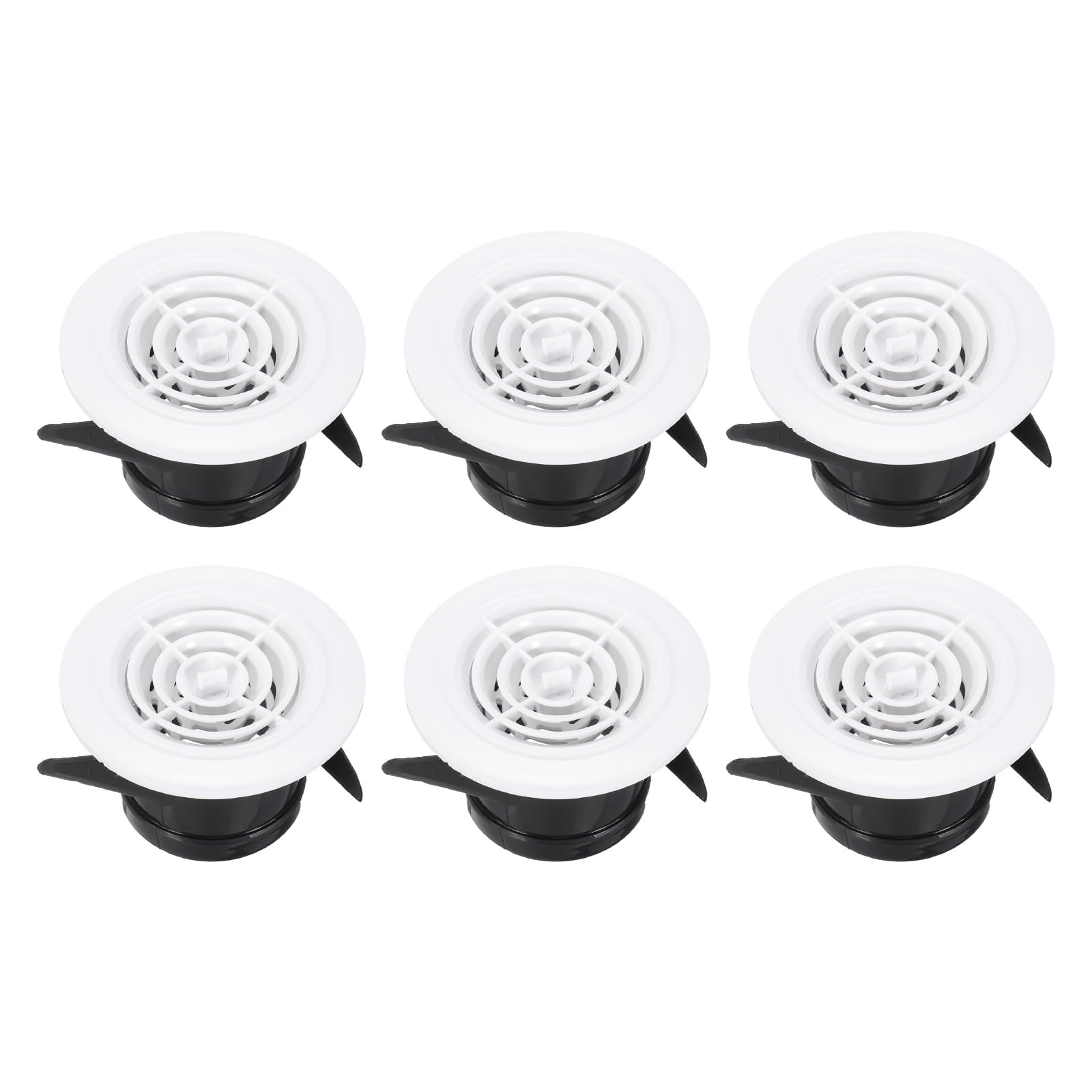 Cubierta de ventilación redonda de 3 pulgadas PATIKIL con rejilla giratoria ajustable de ABS