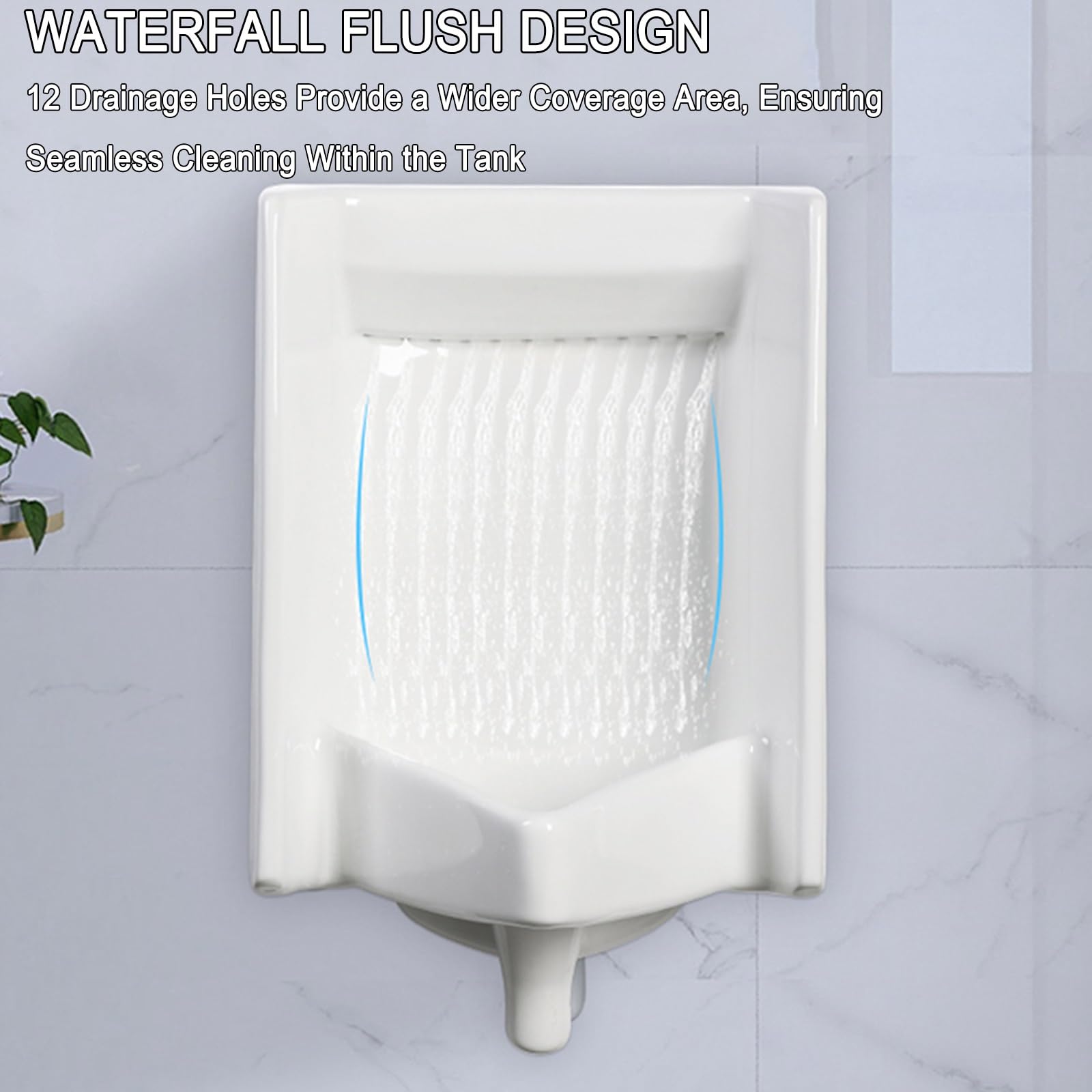 Ceramiczny pisuar ścienny dla mężczyzn, odporny na zalanie, czujnik nocny, spłukiwanie, idealny do domu, hotelu, baru i lotniska, oszczędność miejsca, higieniczne rozwiązanie łazienkowe