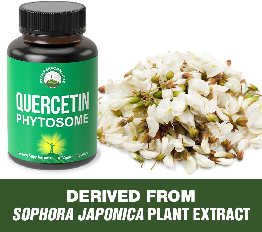 Peak Performance Ultra Pure Quercetin Phytosome Vegan Capsules - Rich Sophora Japonica Extract for Max Absorption Now. Quercetin 250mg Supplement Capsules. Made in USA - Image 3