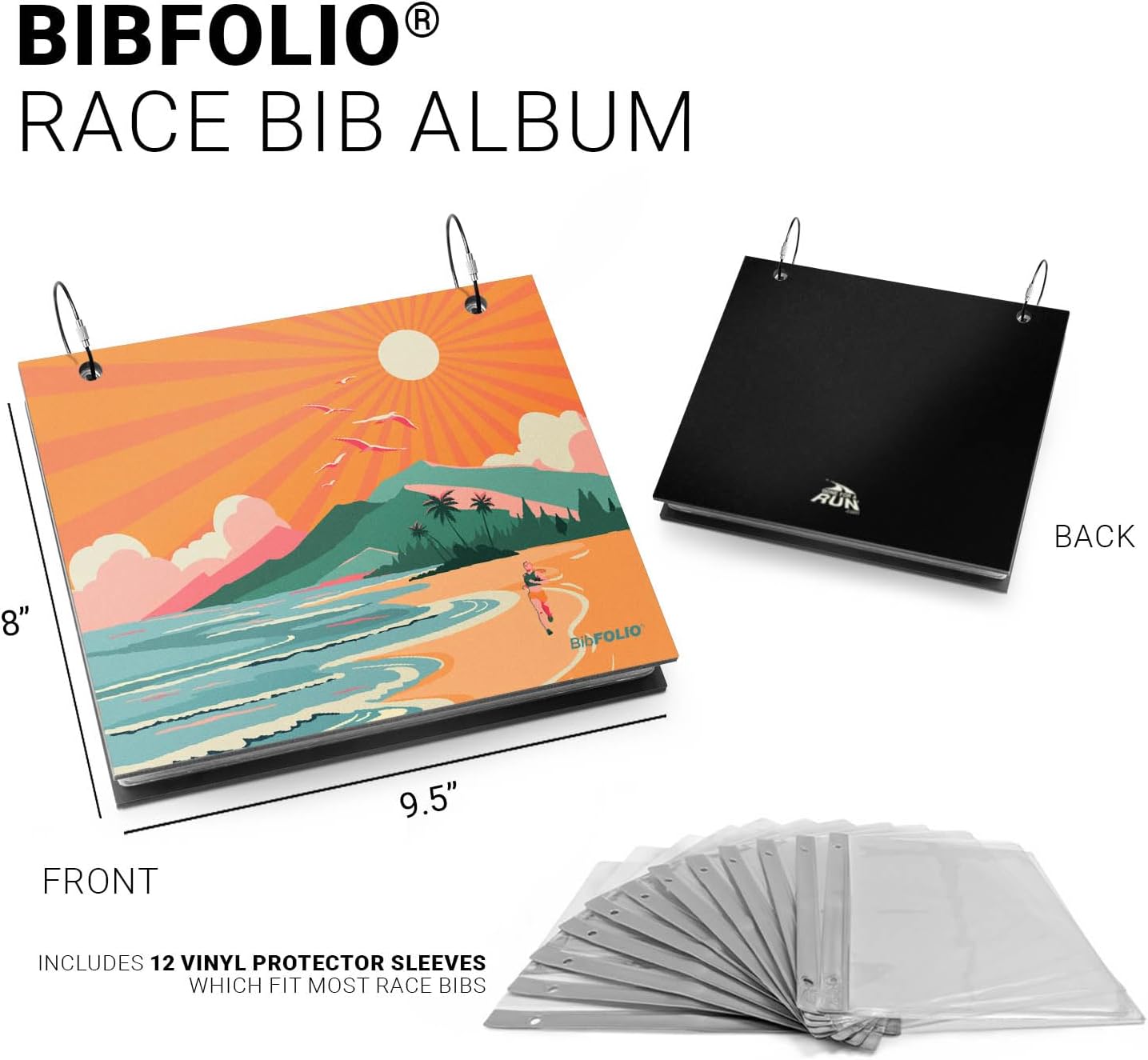 Gone For a Run BibFOLIO Race Bib Album - Miles of Sunshine - 9.5x8 image 3