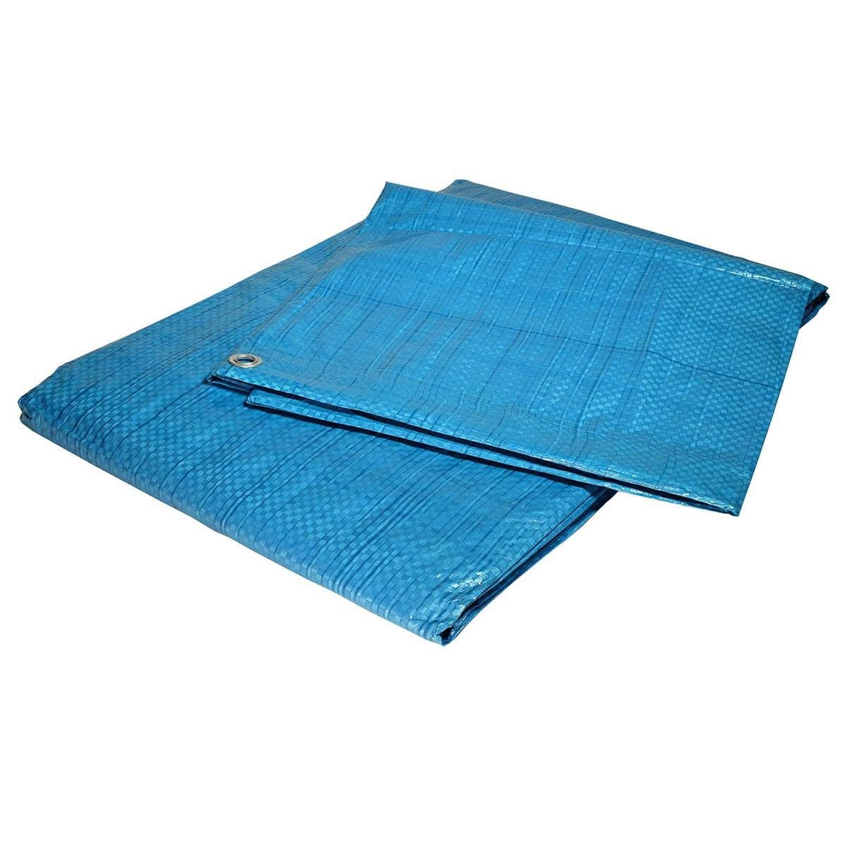 Telo di protezione Pittura 8x12 m - TECPLAST - EC80PE - Blu - Economico - Telo protettivo Vernice per pavimenti e mobili