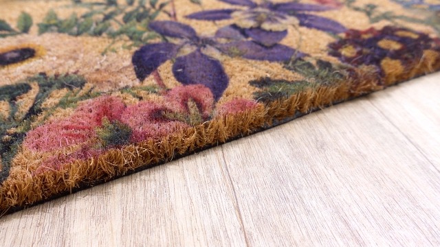 Amazon.com : Blosssound Hydrangea Nature Coir Doormat 17x29 Inch