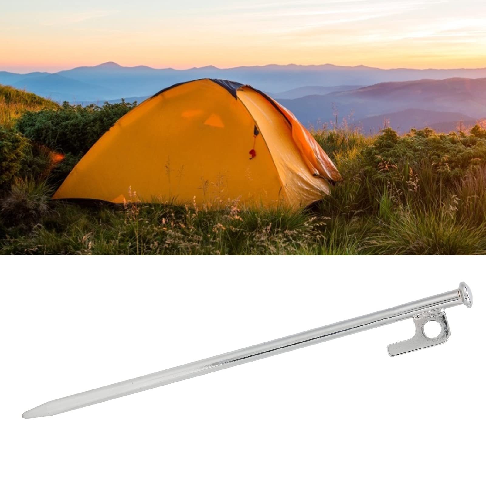 Entatial Zeltheringe, Zeltheringe, langlebiges Eisen, praktisch, klein, tragbar, einfach zum Befestigen beim Camping Sport & Freizeit