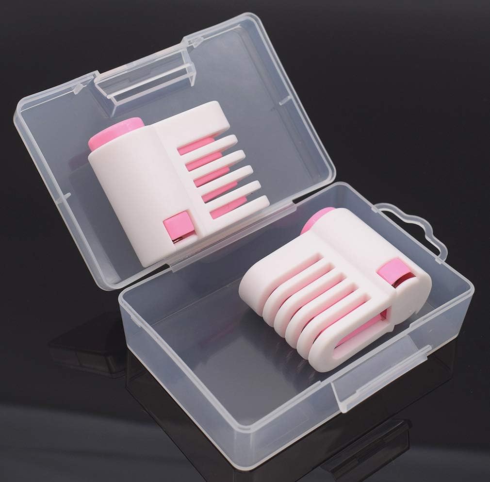 2PCS DIY Cake Slicer , Stratification Auxiliary , Bread Slice , Toast Cut, 5 Layers Leveler Slicer , Kitchen Fixator Tool (2, Pink)