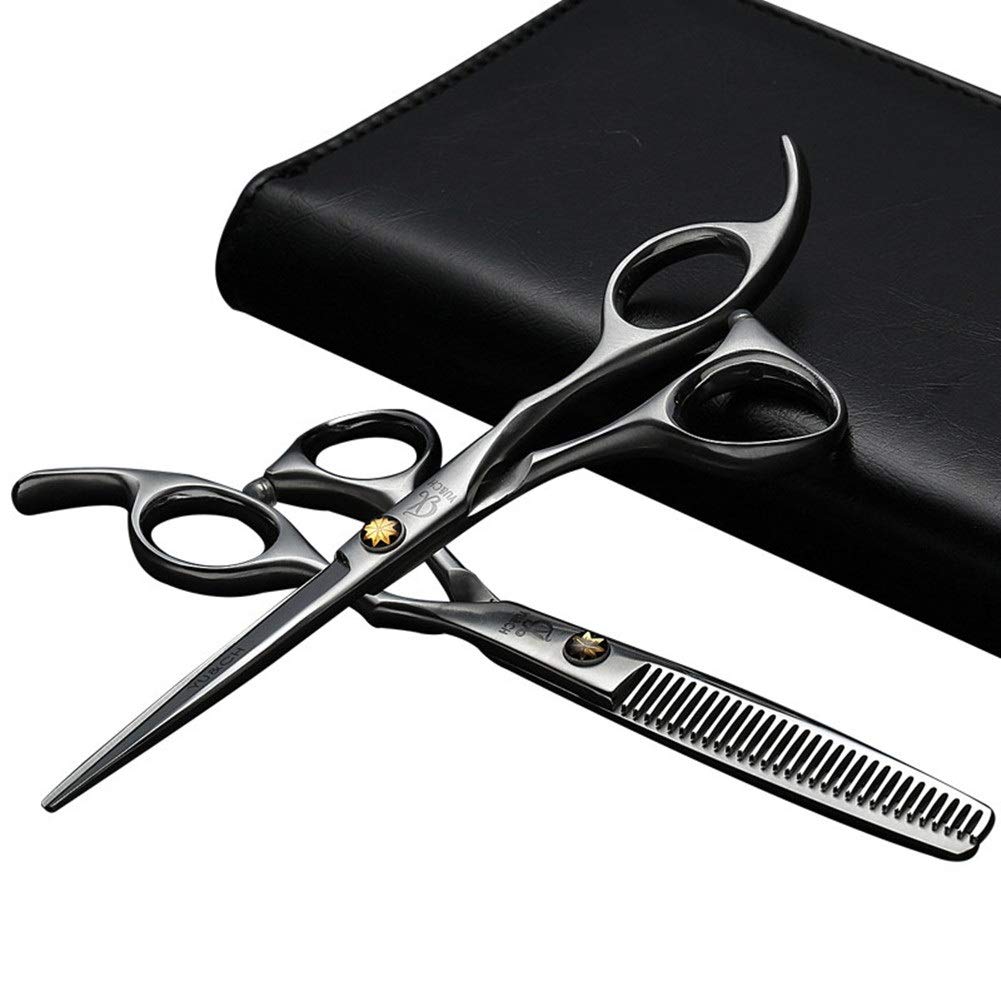 Ciseaux de coiffure amincissants en acier inoxydable avec peigne de salon