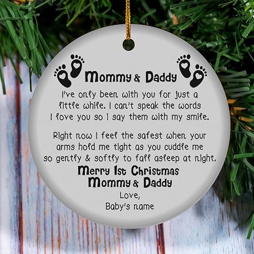 Baby Bump's First Christmas as Mommy and Daddy Ornament - Merry 1st for New Dad 5,1,10,11,12,16,2,3,4,6,7,8,9,https://www.amazon.com/dp/undefined