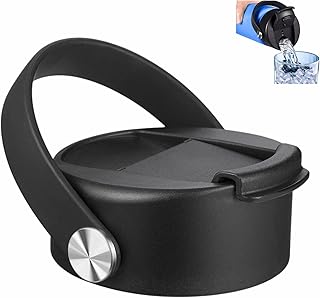 Lid Compatible with Hydro Flask 12 16 18 20 32 40 OZ Wide Mouth, Lid with Handle, Replacement Wide Mouth Lid for HydroFlask, Top Sport Cap Water Bottle Lids Accessories, Leak-proof
