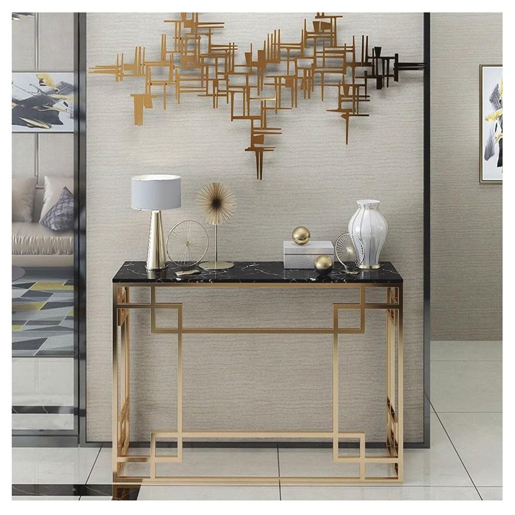 ENGENDER Console Tables Entryway Table Modern Bars Sofa Wall Side(Black,100 * 30 * 80cm)