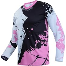 Mens Mountain Bike Jersey Long Sleeve MTB Off-Road Motocross Jersey Quick Dry Downhill&Motocross Shirts