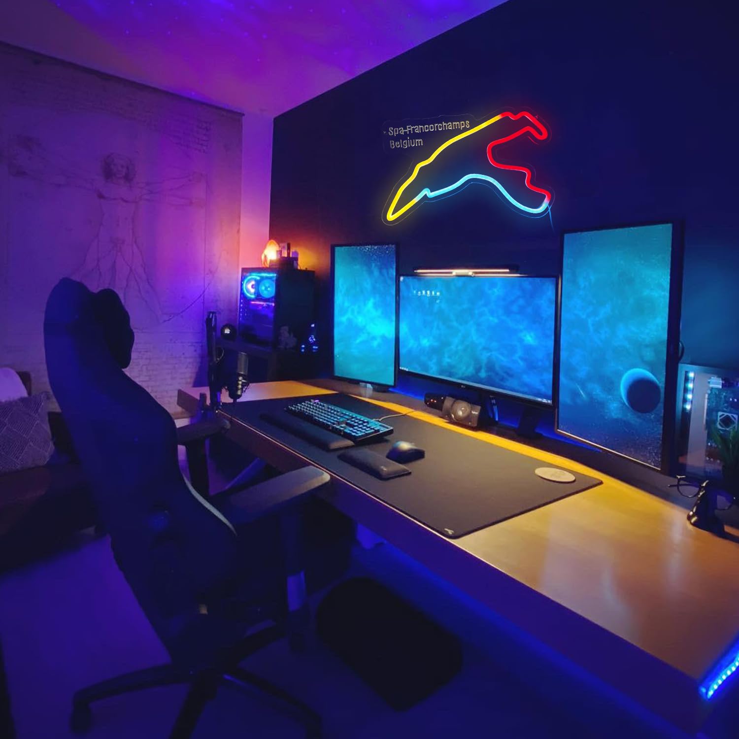 Amazon.co.jp: FVKCLTO Spa - Francorchamps LEDネオンサイン リビング