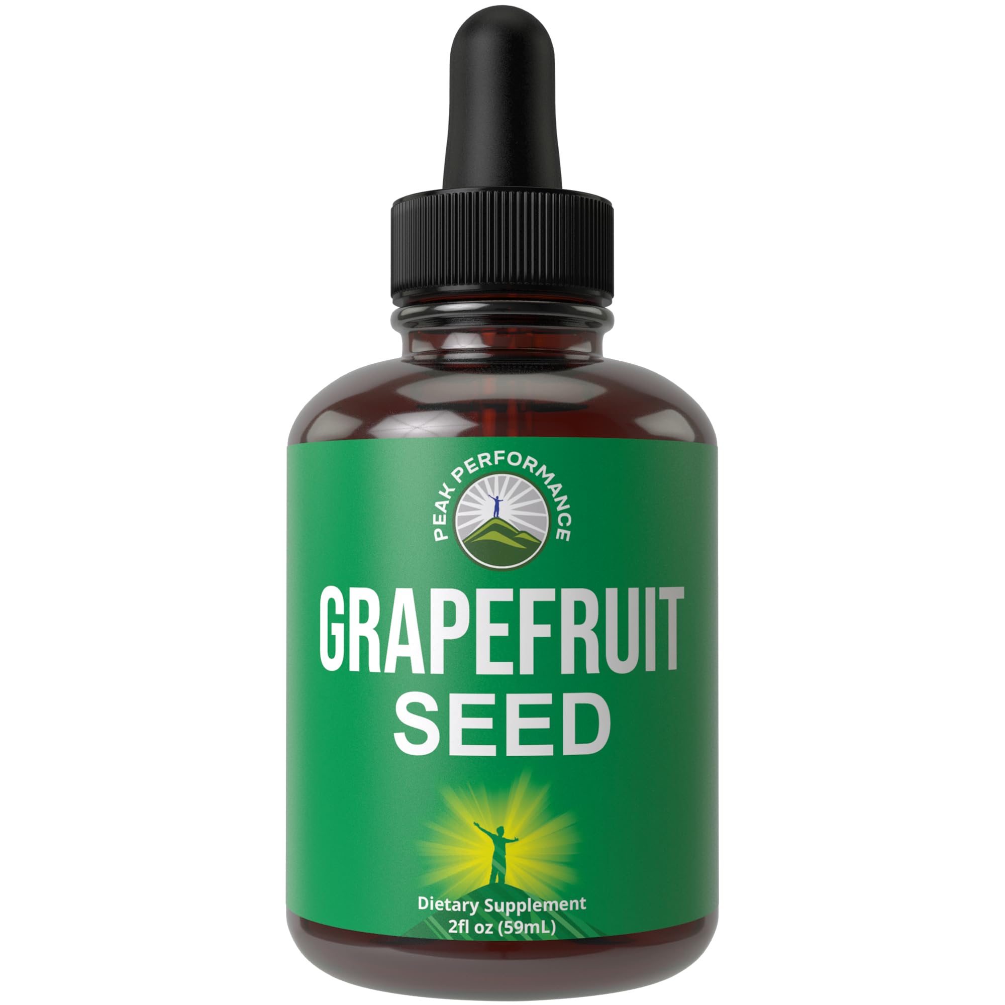 Peak Performance Grapefruit Seed Extract Liquid Drops Supplement. Vegan GSE