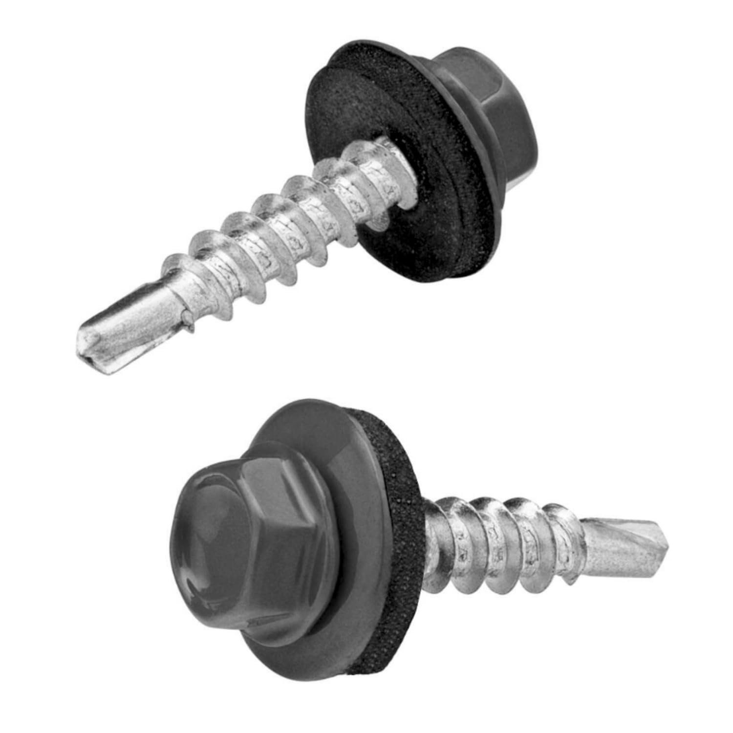 Self-Drilling Farmer Screw Roofing Wooden Structures 4.5mm EPDM Washer Painted (50, 4.8mm x 25mm)