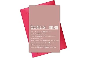 Personalized Mother's Day Card for Bonus Mom