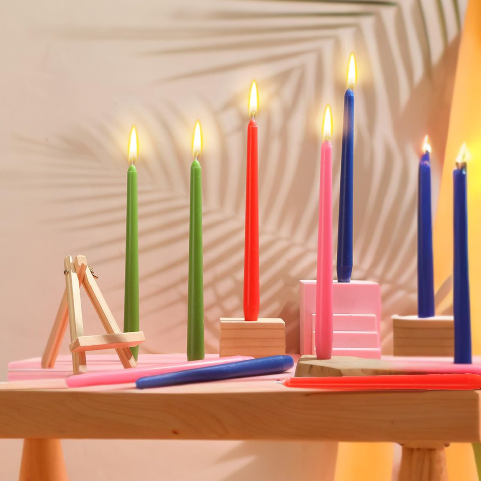 MTLEE 16 candele coniche da 25,4 cm, antigoccia, senza fumo e non profumate, candele affusolate a lunga combustione, bastoncini di paraffina con stoppini in cotone, candele da cena, ideali per eventi