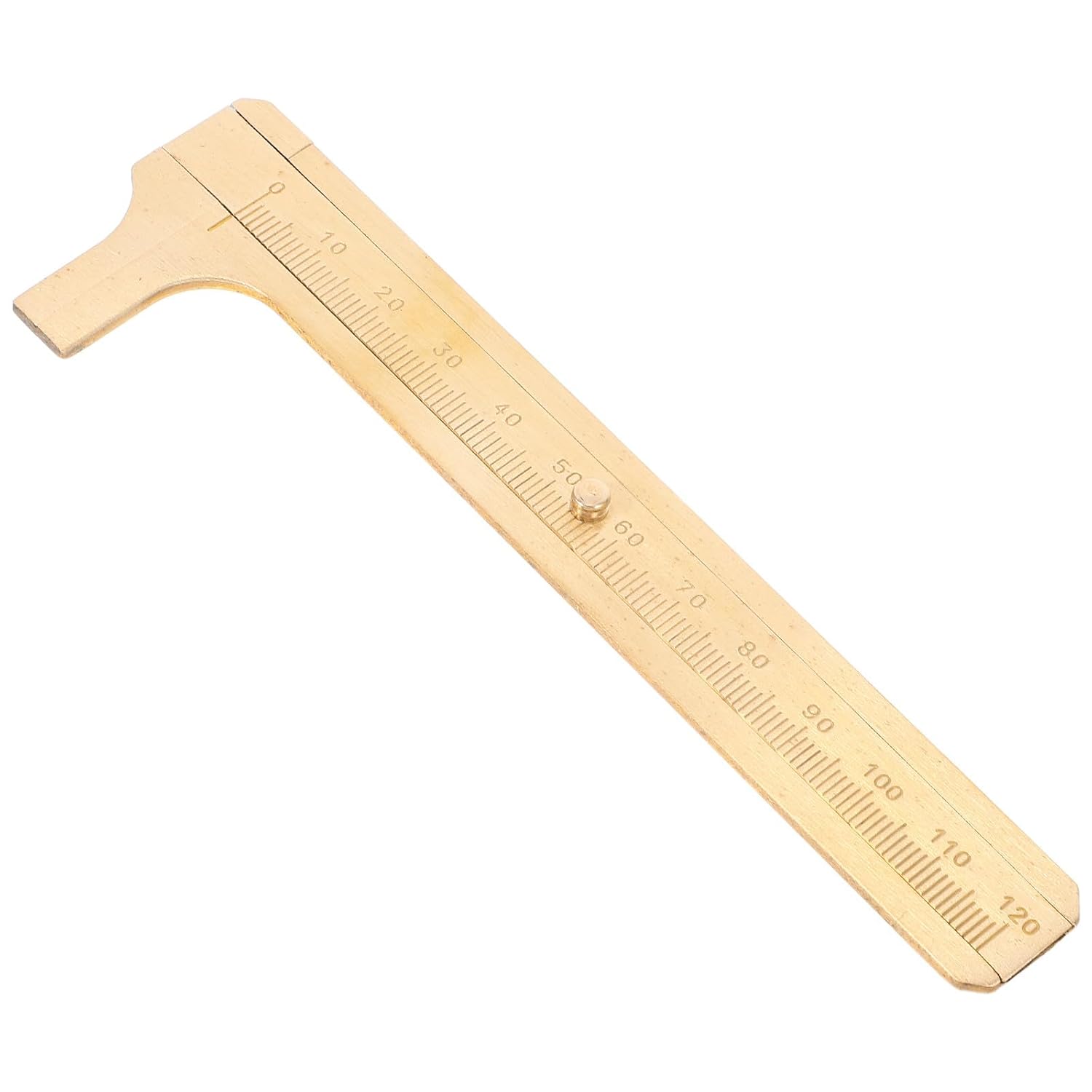 Brass Vernier Caliper 120mm Mini Portable Double Scale Sliding Gauge Caliper for Jewelry and Bead Measuring Tool with Mm/inch Scale