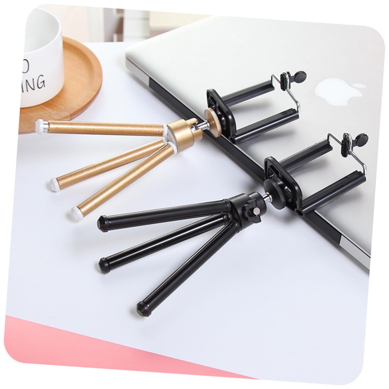 KALLORY Retractable Phone Tripod Compact Section Mobile Support for Photography Lightweight Smart Phone Holder for Stable Shooting Anywhere Black