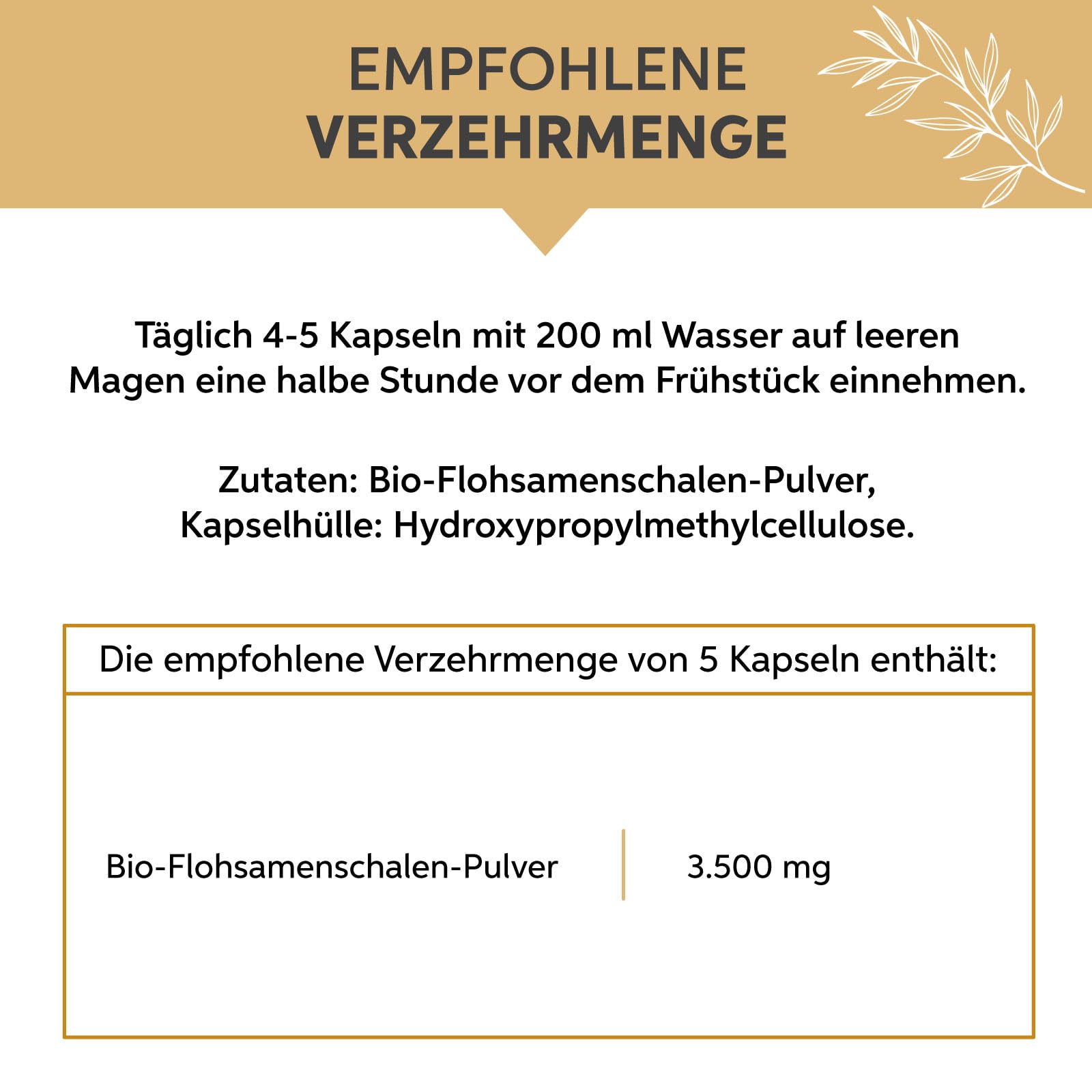 Lot de 1000 gélules de psyllium bio | 99 % de pureté | Nourriture crue de qualité supérieure en provenance d'Inde | Végétalien