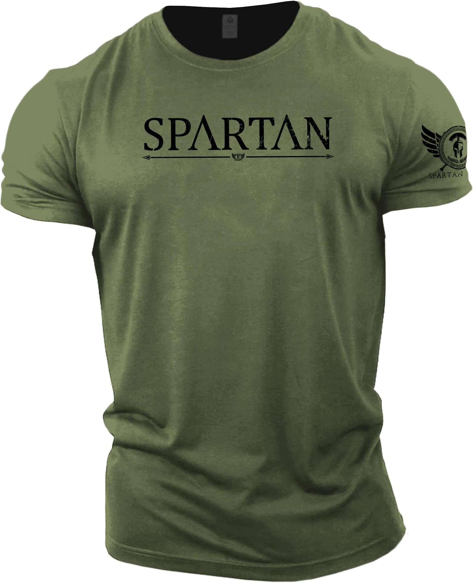 GYMTIERSpartan - Gym T-Shirt for Men Bodybuilding Weighlifting Strongman Training Top Active Wear Spartan Forged