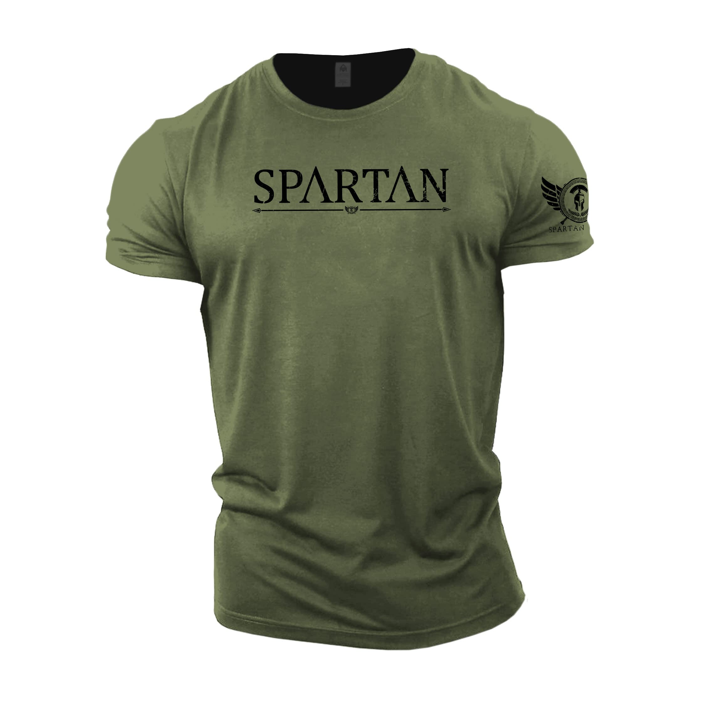 GYMTIERSpartan Forged - Spartan - Men's Gym T-Shirt Bodybuilding Training Workout Lifting Top Clothing