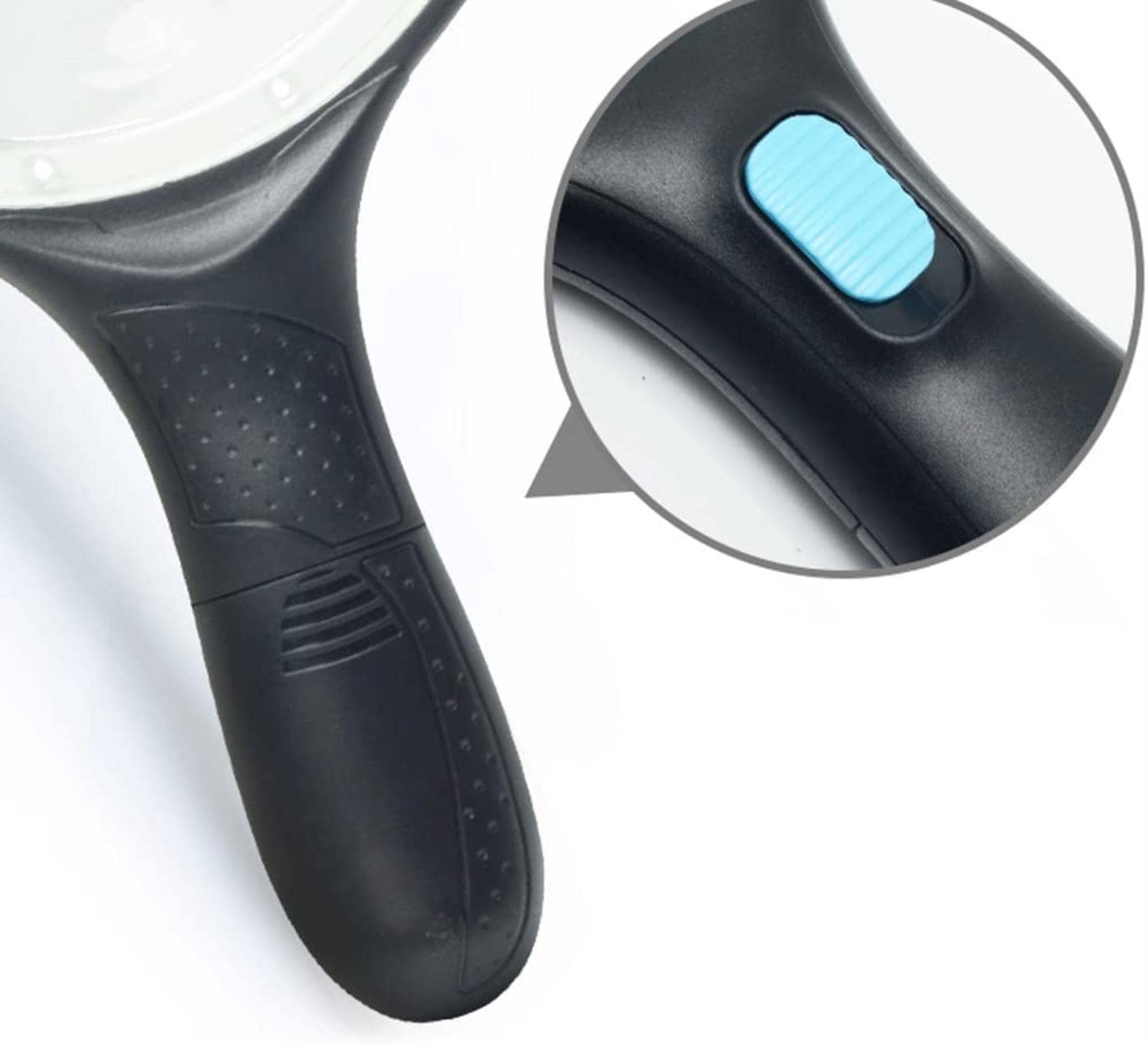 Leselupe 30x, Vergrößerungsglas mit LED-Beleuchtung, HD-Linse, Handlupe, Batteriebetrieb, zum Untersuchen und Lesen von Münzen, Leselupe für Hobbys