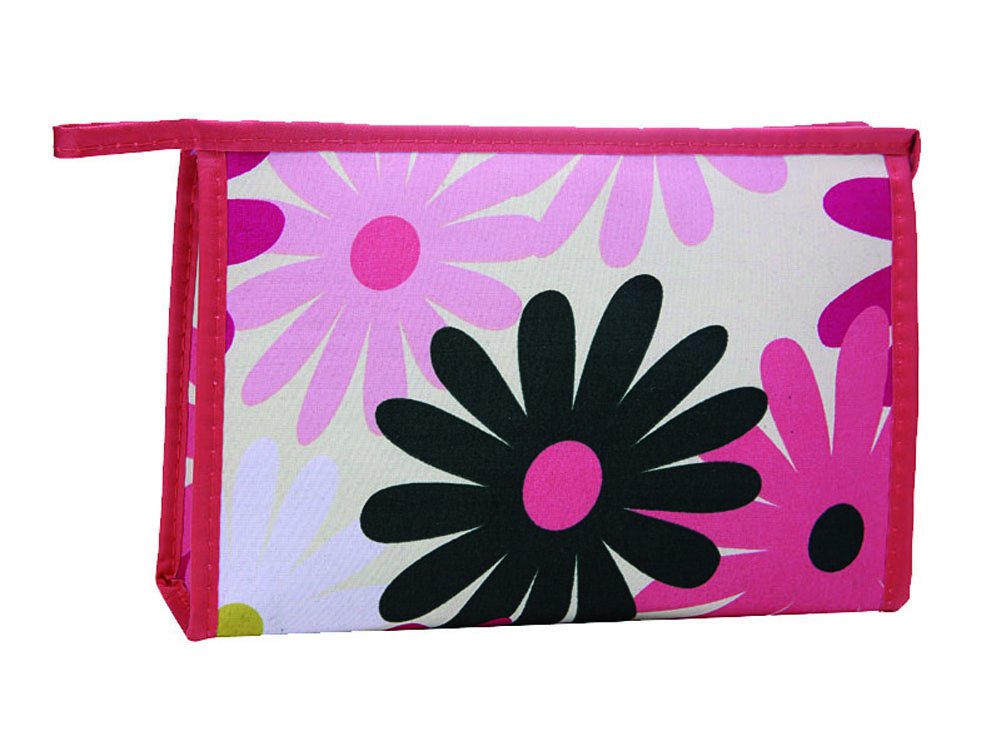 Ecokaki(TM) Waterproof wash bag Clear Hand Pouch Bag With Zipper Cosmetic Bag Organizer Makeup Bag, Dark Red