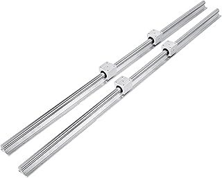 VEVOR 2PCS Linear Rail 0.78-47 Inch, Linear Bearings and Rails with 4PCS SBR20UU Bearing Block, Linear Motion Slide Rails for DIY CNC Routers Lathes Mills, Linear Slide Kit fit X Y Z Axis