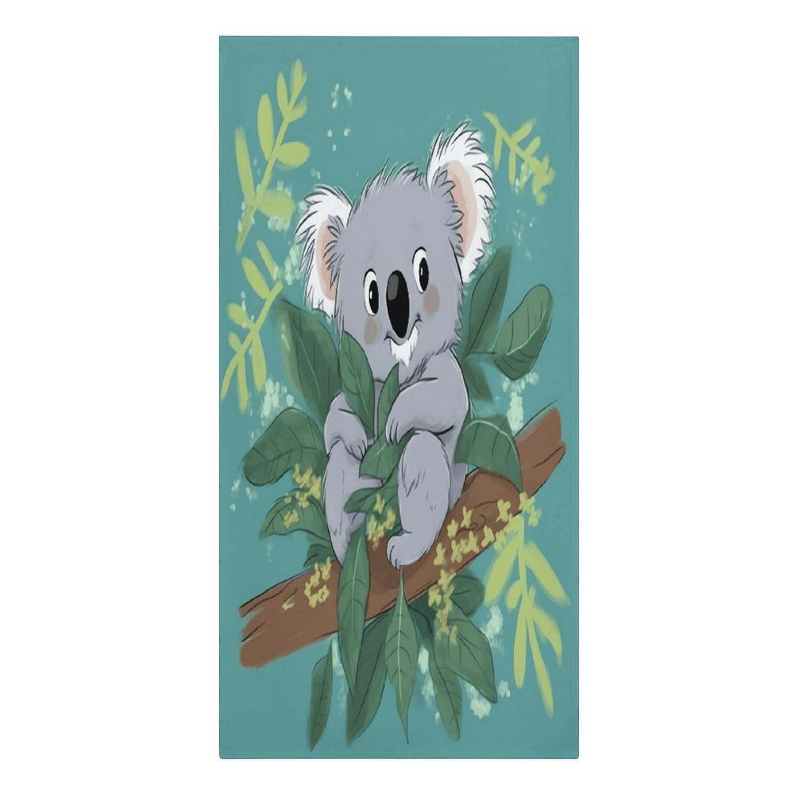Fekiloot Men's Style Koala Vine Cartoon Large Beach Towel, Travel Towel For Adults Wo, Pool Towels For Beach, Camping, Swim Pool, Gym, Sports& Yoga 61.4"X30.3"
