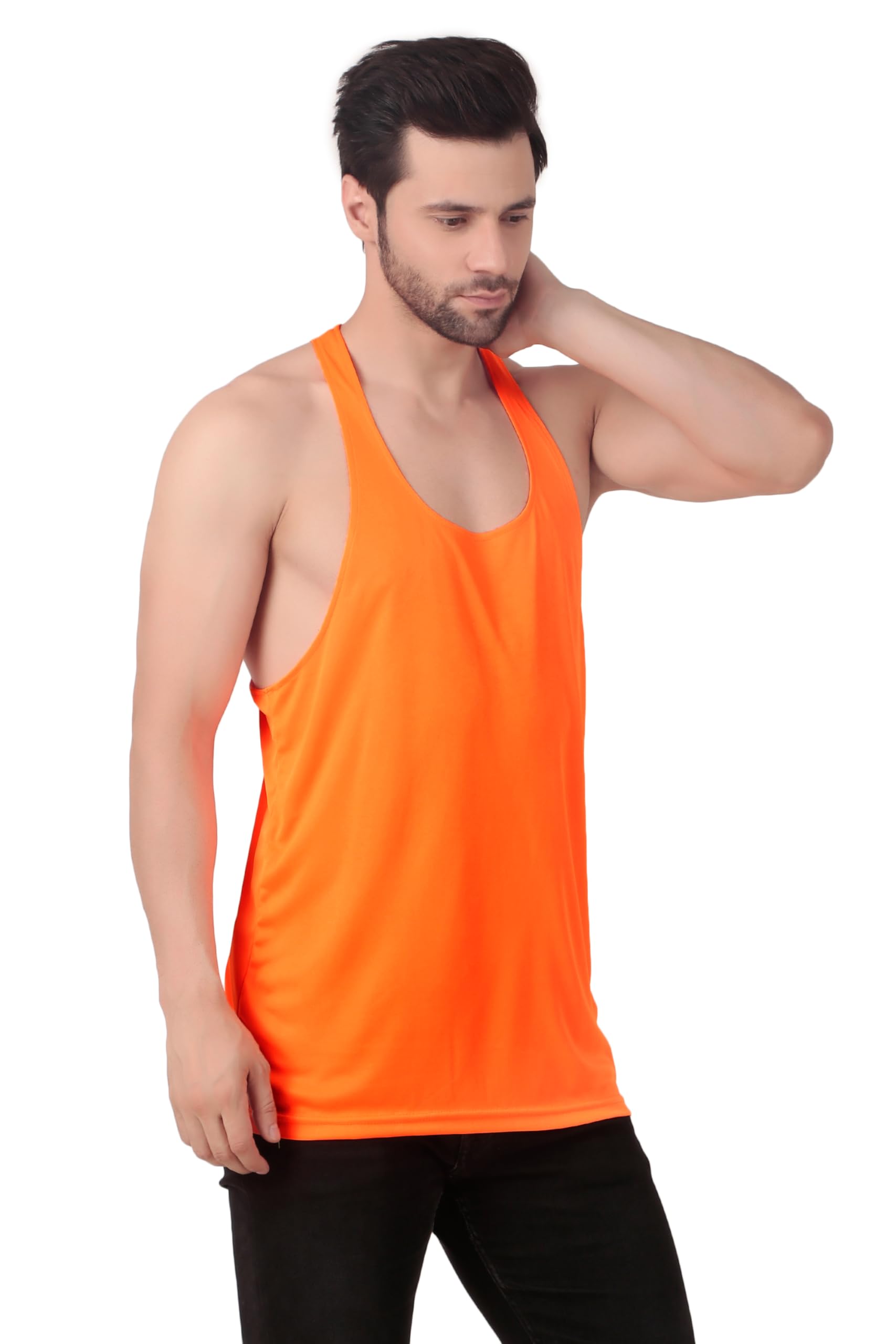 brazo Men's Gym Stringer,Vest, Muscle-Reflecting Fit, Lightweight, Breathable Fabric-picture-24