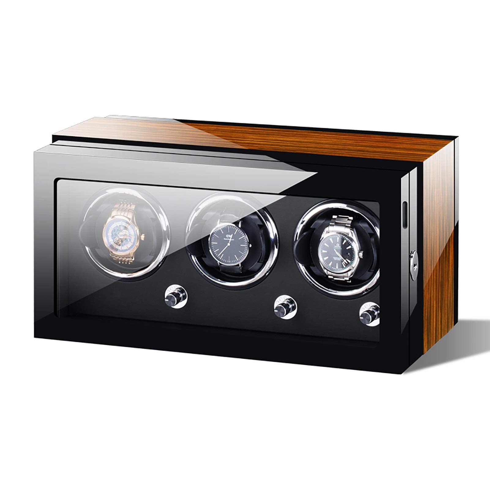 OLSKFUH Winding Box Watch Winders - Mechanical Watch Winding Box Vertical Watch Shaker Automatic Motor Swing Watch Winder Rotating Device Watch Storage Display Box Household Quie,