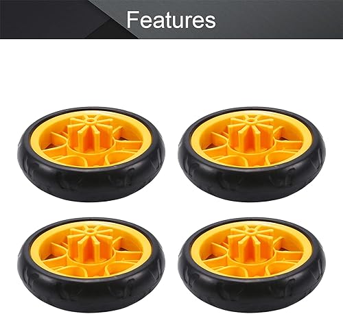 Miniatura 3 de MroMax Juego de ruedas de cochecitos de 4 piezas espumosas de 4.7in, rueda individual de 4.724 x 0.984in (diámetro de la rueda x grosor de la rueda)