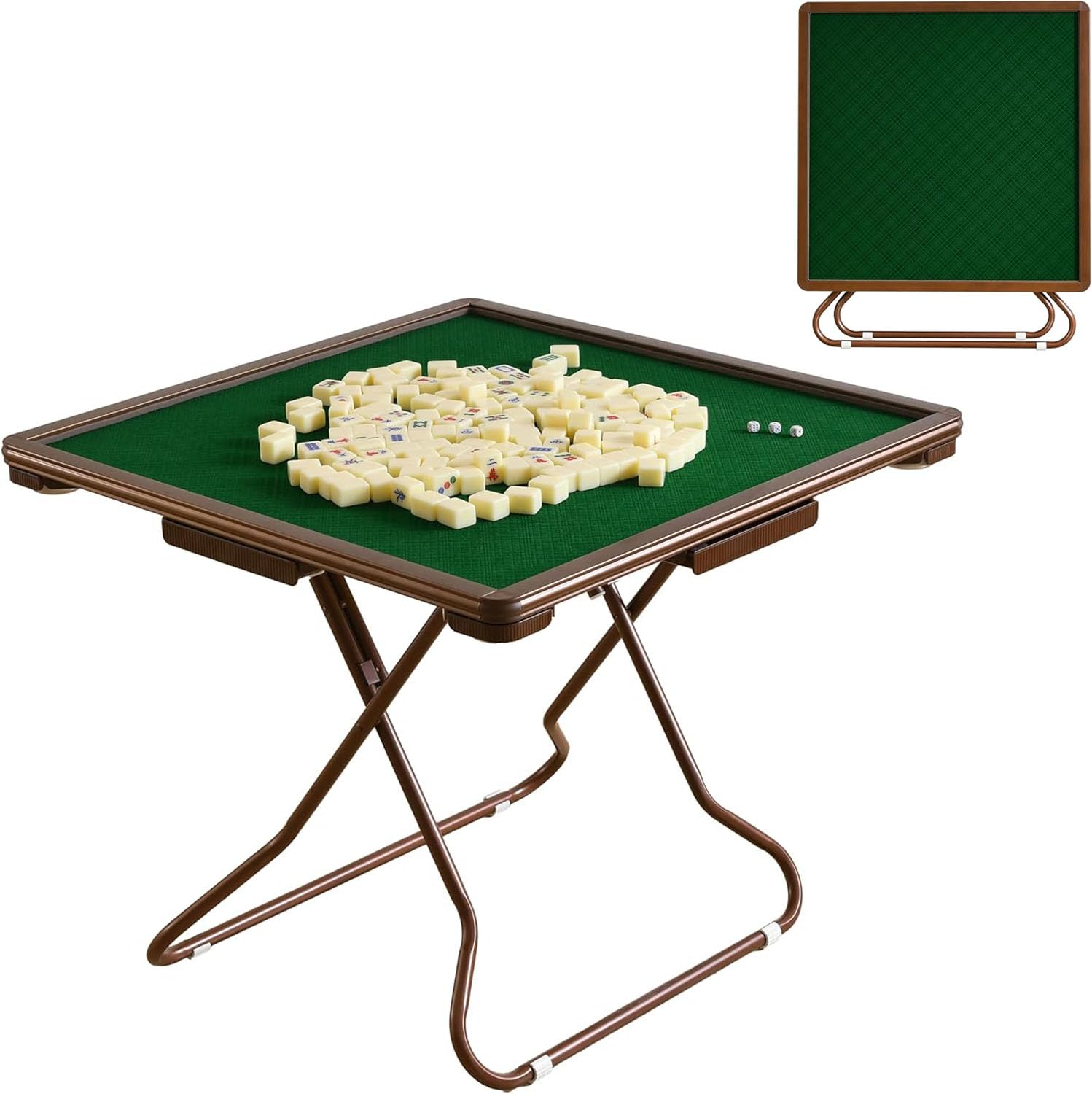 Foldable Mahjong Table, Mahjong Poker Domino Game Table