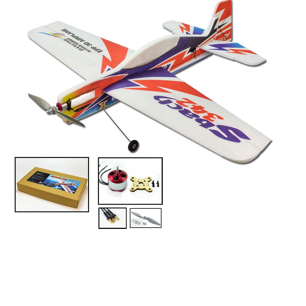 Dancing Wings Hobby 2019 Upgrade Radio Control 3D Electric Airplane Sbach 342 1000mm Wingspan 4CH EPP Foamy Aeroplane; Remote Controlled Aircraft Kit to Build for Adults (E1802)
