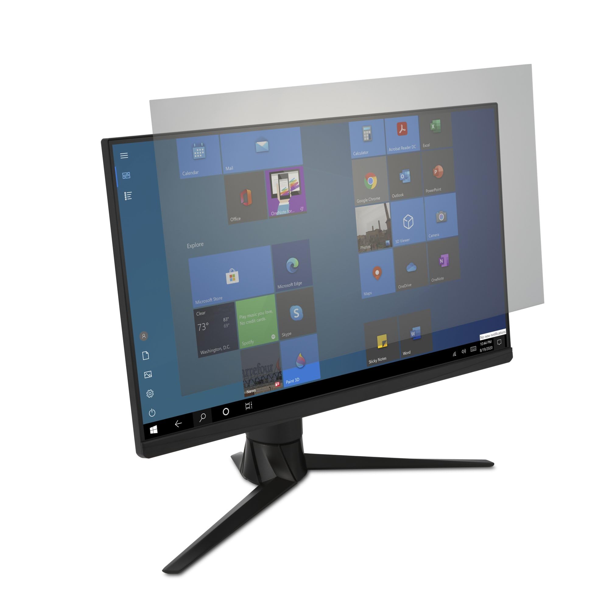 Kensington Filtro Anti Reflejos para Monitor de Sobremesa – Anti Reflejos y Reducción de Luz Azul para Monitor de 24” 16:9, Reducción de Brillos y Reflejos y Mejora de la Claridad (627558)