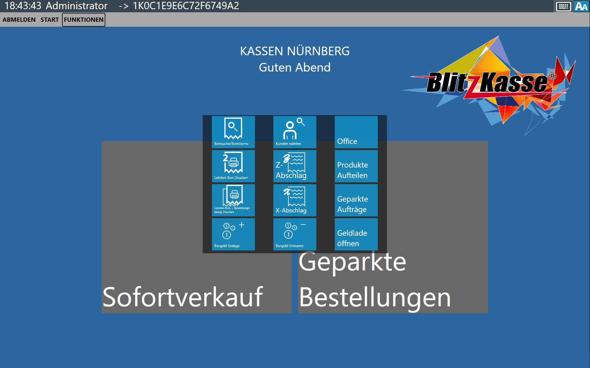 15" Kassensystem für Einzelhandel & Imbiss mit Touchscreen, Bondrucker - POS Kasse BlitzKasse Handel Lite – ohne ABO – TSE-konform