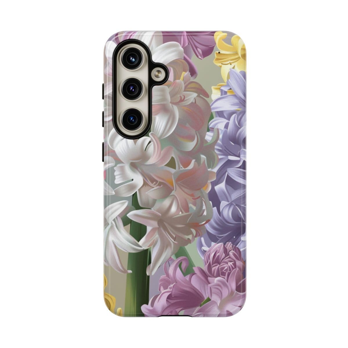 Coque Samsung S24 motif floral jacinthe multicolore résistante - 5