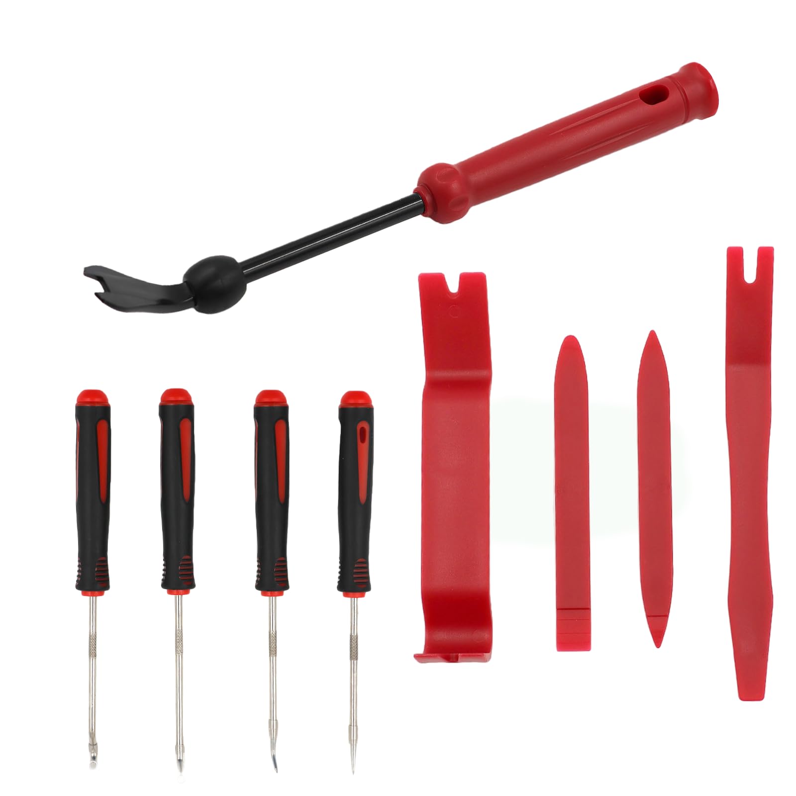 Crozgan 9Pcs Auto Trim Removal Tool Set Pry Tool Kit,Clip Plier Remover Kit,Fastener Terminal Remover Tool Set for Car Repair