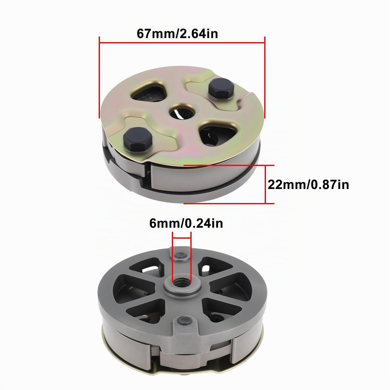 Embrayage 281602001 pour tondeuse à gazon compatible avec Stihl FS120 FS200 FS250 FS300 FS350 FS400 FS450 FS480 FR450 FR480