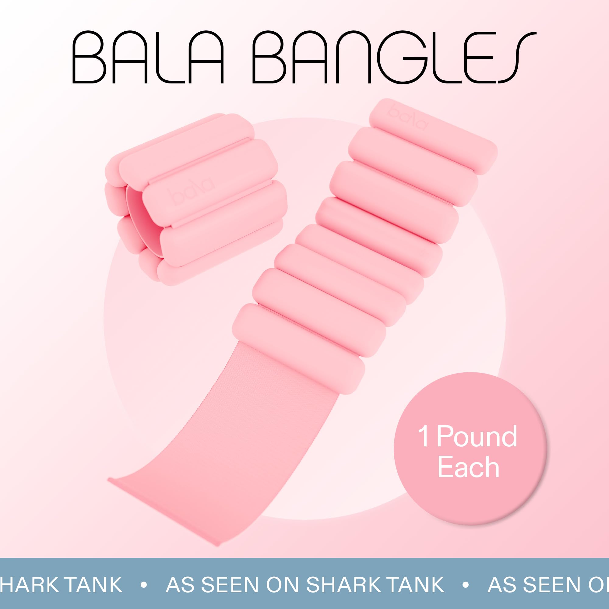 Bala Bangles Rose - 2 Poids Réglables Pour Poignets Chevilles 05 Kg Chacun
